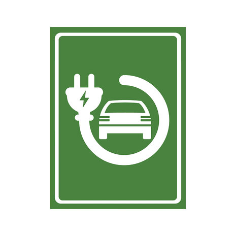 Pictogram/ bord Dibond | Oplaadpunt elektrische wagens | 3 formaten